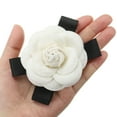 thumbnail image 4 of Uxcell Elegant Camellia Flower Brooches Faux Wool Flower Bowknot Pins Floral Corsage for Women Beige, 4 of 6