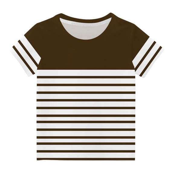 IROINNID Boys Girls Easter Shirts Tshirt Short Sleeve Top Funny Stripe Graphic Tshirts 3-14 Years 11-12 Years