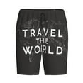 thumbnail image 3 of Picia Travel The World1 Pajama Shorts for Men, Men's Pajama Bottoms, Sleepwear,Short Pajama Pants-XX-Large, 3 of 9
