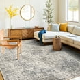 thumbnail image 2 of Luxee Designs Alpine 2x3 Area Rug, Low Pile Stain Resistance Medallion Rugs for Living Room, Dining Room, Bedroom, Kitchen, Office - Medium Gray, 2 of 5