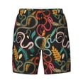 thumbnail image 4 of Lsque Mens Swim Trunks Snake And Flower Pattern - Bathing Suit Compression Liner - Beach Swim Shorts Swimwear - (S-3XL) - Stretch Quick Dry -Small, 4 of 9