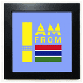 thumbnail image 1 of Je Suis de Gambia Art Déco Mode Noir Cadre Carré Photo Mur Table, 1 of 3
