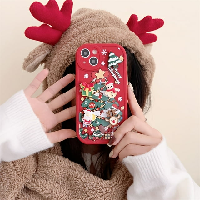 Creative Christmas Silicone Phone Case For, iPhone14/14Plus/14Pro/14ProMax, iPhone13/13Mini/13Pro/13ProMax, iPhone12/12Mini/12Pro/12ProMax,, iPhone11/11Pro/11Pro Max, iPhoneX/XS/XSMax