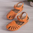 thumbnail image 3 of Women's Orthopedic Slope Heel Sandals 2025 Closed Toe Solid Color Fashion Breathable Casual Low Heel Slope Heel Shoes, 3 of 5
