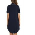 thumbnail image 5 of XIAONU Button-Front Nightshirt for Women Relaxing Short-Sleeve Pajamas Comfortable Casual Bedroom Nights Sleepdress, 5 of 5