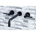 thumbnail image 2 of Kingston Brass KS8020DL Concord Two-Handle 3-Hole Wall Mount Roman Tub Faucet in Matte Black, 2 of 9