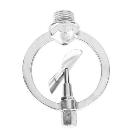 

NUOLUX 4 Points Zinc Alloy Head Irrigation Sprinkler 360 Degrees Rotary Heavy Duty Garden Lawn Landscape Greenhouse Spray (Silver)
