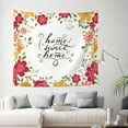thumbnail image 2 of Daiia Home Sweet Home Floral Pattern Tapestry 60x51 Inches Wall Hanging Tapestry Artistic Wall Hanging Bedroom Wall Decor Living Room Tapestry Dorm Room Decor, 2 of 9