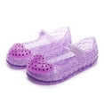 thumbnail image 2 of Mepaouo Girls Princess Dress Sandals Jelly Shoes for Toddler Clear Glitter Mary Jane Flats, 2 of 9