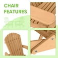 thumbnail image 4 of Smuxee Folding Adirondack Chair Sets of 2, Wood Chair for Outdoor Patio, Brown, 4 of 8