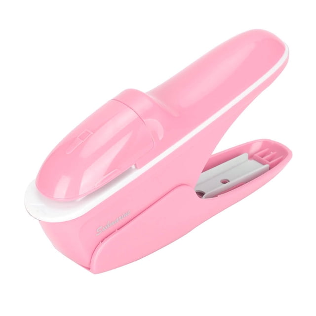 ABS No Staple Stapling Machine, Book Paper Staple Free Binding Hand Tool with Material