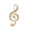 Lux Accessories Goldtone Treble Clef Musical Note Brooch