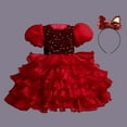 thumbnail image 4 of Odeerbi 2025 Children's Dress Girl Sleeveless Princess Dress Sequin Mesh Dress Tufted Dress, 4 of 6