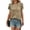Dot Black Apricot, variant on Women's Shirts Summer Casual Crewneck Lace Crochet Short Sleeve Blouses Cute Floral Print Loose Tunic Tops
