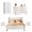 White+15 WH Drawers-3, variant on Asofer 5-Piece Complete Bedroom Set: Queen Bed Frame, 2 Nightstands, 5 & 6 Drawer Dressers, White