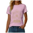 thumbnail image 4 of felwors Happy New Year Shirt for Women 2026 New Years Eve T-Shirt Countdown Fireworks Holiday Party Tops(Pink, S), 4 of 8