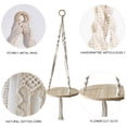 thumbnail image 3 of Estante colgante de pared - Estantes de pared con cuerda tejida hecha a mano - Para cocina, baño, almacenamiento en el hogar, estante flotante de pared para plantas de interior, 3 of 6