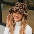 thumbnail image 2 of Women's Plush Pile Bucket Hat Cozy Winter Furry Brim Sun Protection Cap, 2 of 9