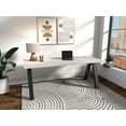 thumbnail image 2 of Serenity A-Frame Writing Office Desk for Home and Office, 72"x30" with White Top, Black Frame, 2 of 5