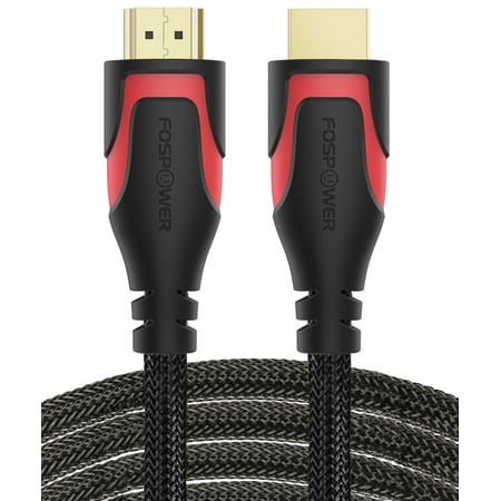 HDMI Cable - FosPower 4K Latest Standard 2.0 HDMI Ready [UL Listed][Nylon Braided Cord] - Ultra High Speed 18Gbps - Supports 4K 2160p HDR UHD 3D HDR 1080p Ultra HD (24K Gold Plated