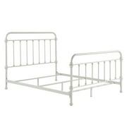 Weston Home Nottingham Metal Queen Bed, Silver Birch