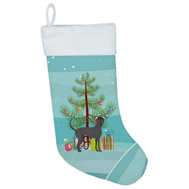 Carolines Treasures CK3442CS Argentine Pila Dog Christmas Tree Christmas Stocking, Large, Multicolor