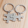 thumbnail image 6 of Naierhg 2Pcss Always Forever Jigsaw Piece Couple Lovers Key Ring Holder Keychain Gifts, 6 of 8