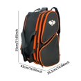 thumbnail image 4 of QccHieUs Pickleball Backpack Sports Equipment Bag Large Capacity Portable Multifunctional black orange, 4 of 9