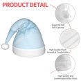thumbnail image 4 of Haiem Blue Marble Pattern Santa Hat Confortable Velvet Christmas Hat for Christmas Party Favors Fit for Adults and Kids, 4 of 6