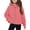 Watermelon Red, variant on Noexrst Girls Zip up Hoodies Casual Long Sleeve Hooded Cropped Sweatshirts Kids Fall Fashion Outwear Jackets with Pockets Thumb Holes,11-12 Years,Black