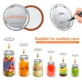 thumbnail image 3 of Ihvewuo 50pcs Regular Mouth Canning Lids Tinplate Mason Jar Lids Reusable Kerr Jars Lids Airtight Canning Lids for Regular Mouth Jars Sealed Store Spices, Sweets, Biscuits, Jams, Drinks, Tea, 3 of 8