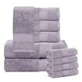 thumbnail image 2 of Superior Aria Turkish Cotton 10-Piece Towel Set, Ultra Soft Heavyweight Towels, Wisteria, 2 of 6