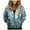 Light Blue_1, variant on Womens Hoodies Zip Up Fleece Lined Fall Winter Coats Plus Size Floral Printing Jacket Lightweight With Pocket Clothes