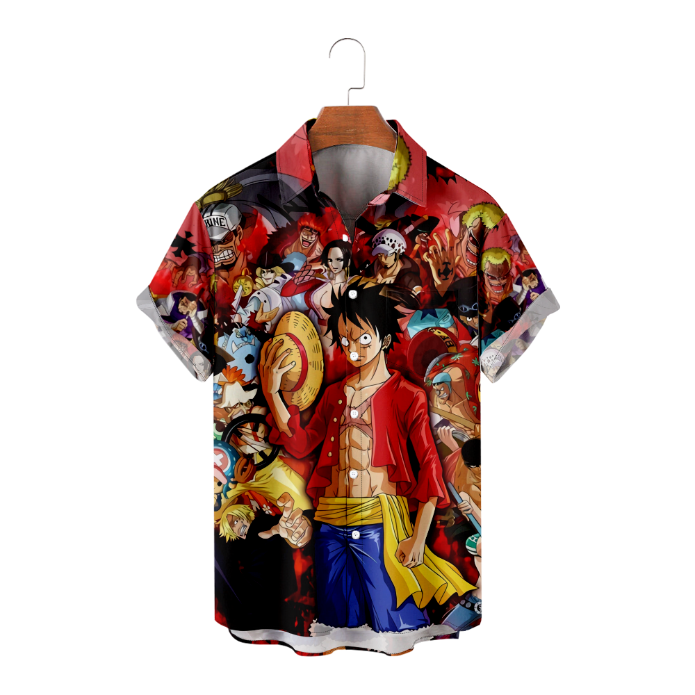 Japanese Anime ONE PIECE Shirts For Men 3d Printed Men s Hawaiian Shirt pin-on-poses-self-photography-self-portrait-poses-beauty