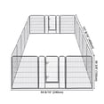 thumbnail image 2 of Yescom 32"x40" Metal Pet Playpen 16 Panel Extra Large Dog Exercise Fence Crate Yard Barrier, 2 of 10