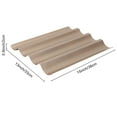thumbnail image 6 of Callipe Baguette Bread Pan Non-Stick Wavy Baguette Mold Perforated Baguette Baking Tray for Sourdough Italian Bread, 6 of 7