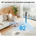 thumbnail image 2 of 36 Inches Bladeless Tower Fan with Remote for Bedroom,90°Oscillation Standing Floor Fans that Blow Cold Air with 9H Timer & Child Lock,Ultra Quiet Small Cooling Fans for Office - SECONDARY, 2 of 7