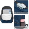 thumbnail image 4 of 17 Inch Lightweight Backpack,PVC Waterproof Oxford Fabric, Ergonomically Designed, with Large Capacity, Abstract Geometric Print, 4 of 5