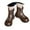 Brown, variant on LYHaoo Girls' Leather Boots Winter Fashion Big Sized Children's With British Style Retro Short Boots Short Boots Short Ankle Boots Baby Girls' Casual Western Denim Boots Sizes 9.5 Black(Little Kid)
