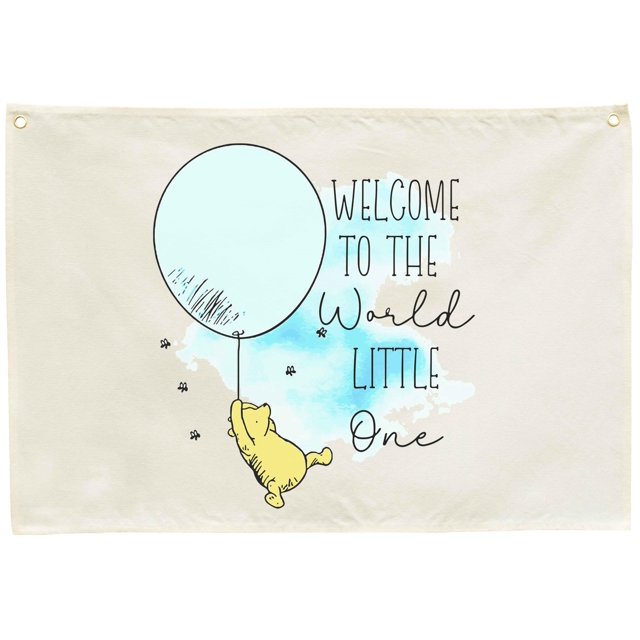 Pancarta Rectangular De Lona Para Guardería, Decoración De Pared Para Encima De La Cuna, Dormitorio, Sala De Juegos, Decoración Para El Crecimiento Del Bebé, Cartel De Bandera, Arte Para Niño Y Niña,