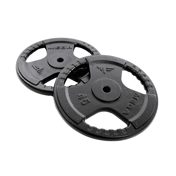 Mega Fitness 45 lb 1 Inch Standard Steel Weight Plate Barbell Training
