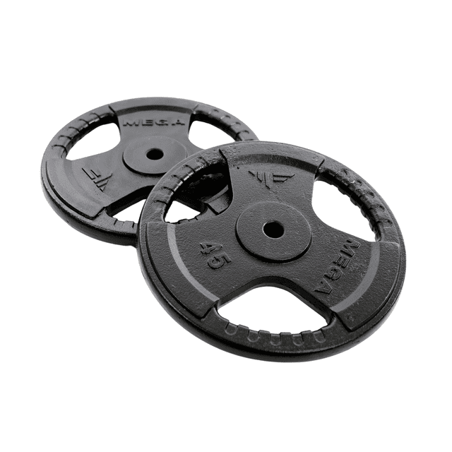 Mega Fitness 45 lb 1 Inch Standard Steel Weight Plate Barbell Training