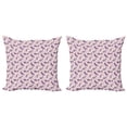 thumbnail image 1 of Ambesonne Watercolor Throw Pillow Cover 2 Pack, Feathers Paint Blots, 16", Indigo Mauve, 1 of 2