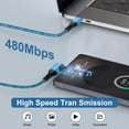 thumbnail image 4 of Charging Block, PD 20W USB C Charger Block with 6FT USB C to C Charging Cable, Type C Block USB C Wall Charger Power Adapter Fast Charging Station with Type C Phone Charger Cords, Blue, 4 of 7