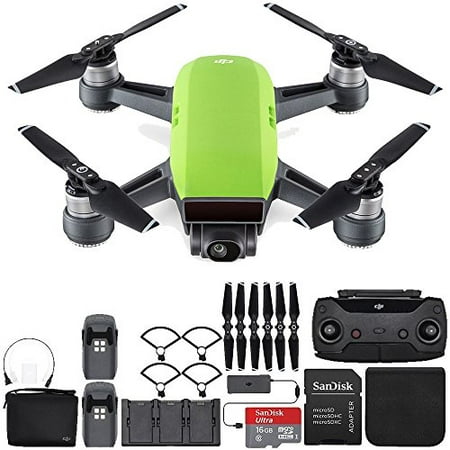DJI Spark Portable Mini Drone Quadcopter Fly More Combo Bundle (Meadow Green)