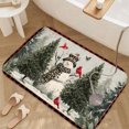 thumbnail image 3 of 1pc Snowman with Cardinals Absorbent Non-Slip Bathroom Thickened Flannel Rug Decor,Soft,Quick Drying,Suitable For Indoor/outdoor Use,Bathrooms,Bedrooms,Kitchens,Terrace,Laundry Rooms,16"x24", 3 of 9