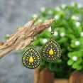thumbnail image 4 of AYYUFE 1 Pair Earring Water Drop Shape Bohemia Style Glitter Dangle Hanging Ear Ornaments Ear Accessoies for Lady, 4 of 8