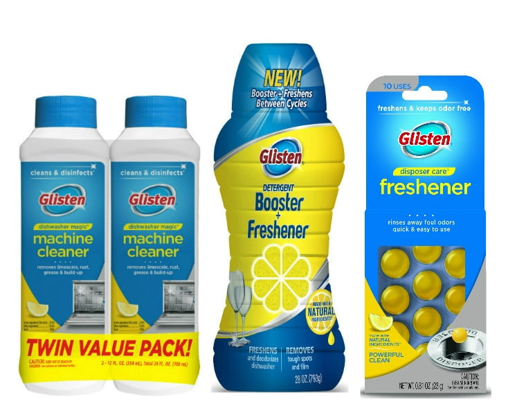 Glisten Dishwasher Magic Machine Cleaner and Disinfectant 2Pack, Dishwasher Detergent Booster