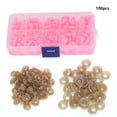 thumbnail image 1 of Lot de 100 vis en forme de haricot noir pour poupée, accessoires de jouets éducatifs faits à la main (rose), 1 of 3
