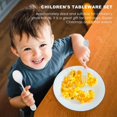 thumbnail image 4 of Kids Silverware Stainless Steel Children's Safe Flatware Little Bear Child Spoon and Fork Set Toddle, 4 of 5